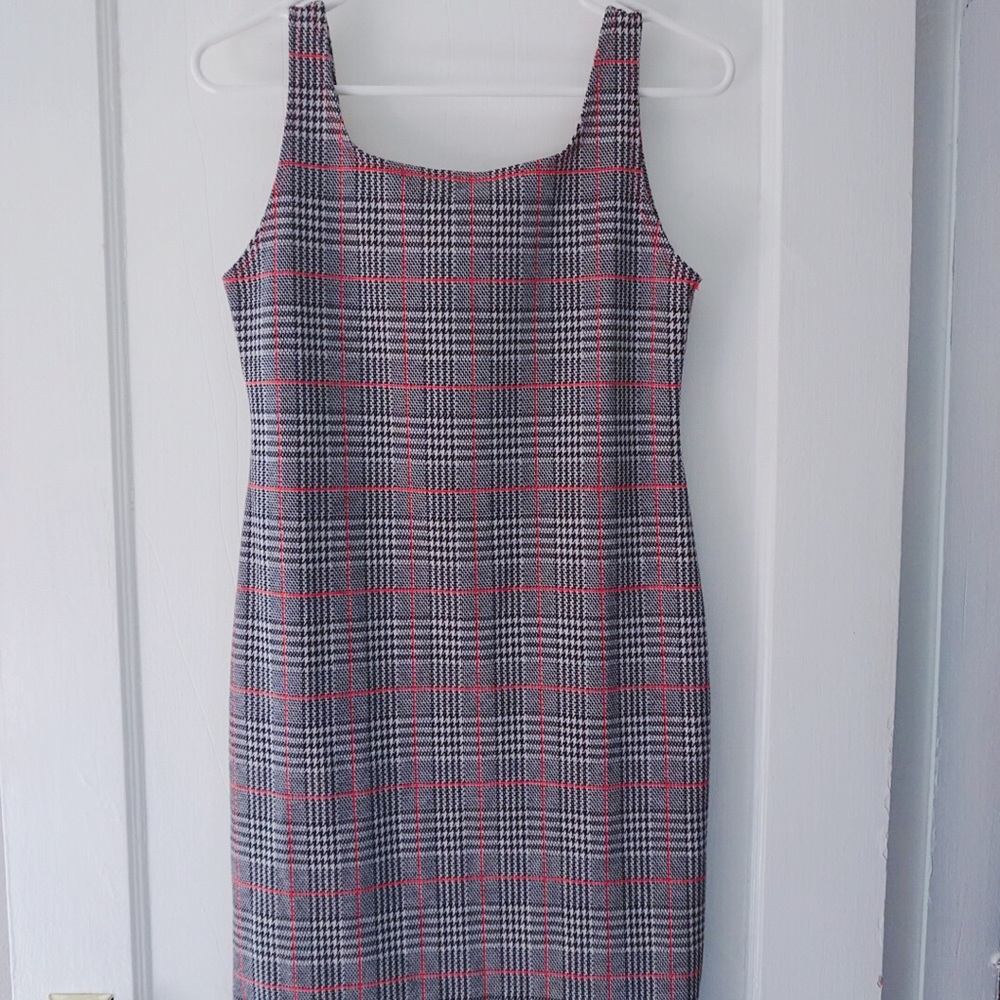 Plaid midi dress